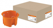 Установочная коробка СП D65х45мм, саморезы, оранжевая, IP20, TDM
