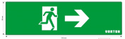 Знак "фигура/стрелка вправо" для аварийно-эвакуационного светильника IP65