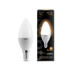 Лампа светодиодная E14 4W 2700K свеча матовая EB103101104