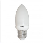 Лампа энергосберегающая LB-cвеча 9W 6400K Е14 10000h EKF