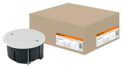 Установочная коробка СП D73х45мм, крышка, метал. лапки, IP20, TDM