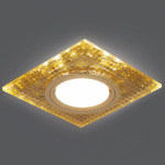 Светильник Gauss Backlight BL077 Квадрат. Золото/Кристалл/Золото, Gu5.3, LED 2700K 1/40