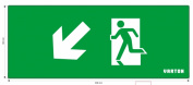 Знак "фигура/стрелка влево вниз" для аварийно-эвакуационного светильника IP20