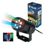 ULI-Q306 4W/RGB BLACK XMAS Светодиодный светильник-проектор. Проекция «рождество», RGB. Кабель с вилкой, 220В. TM Volpe.