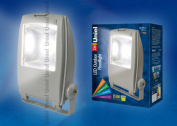 ULF-S02-30W/NW IP65 110-240В Прожектор светодиодный. Корпус серый. Цвет свечения белый. Степень защиты IP65. Картонная упаковка
