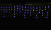 ULD-E5505-196/DTK WHITE-BLUE IP20 STARS-1 Занавес светодиодный фигурный "Звёздочки-1", 5,5х 0,5м. 56 подвесов. 196 светодиодов. Белый и синий свет. Пр