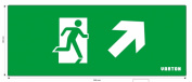 Знак "фигура/стрелка вправо вверх" для аварийно-эвакуационного светильника IP20