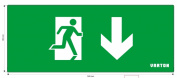 Знак "фигура/стрелка вниз" для аварийно-эвакуационного светильника IP20