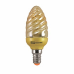 Лампа энергосберегающая КЛЛ-СGT-11 Вт-2700 К–Е14 TDM (золотая витая свеча) (mini)