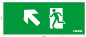 Знак "фигура/стрелка влево вверх" для аварийно-эвакуационного светильника IP20
