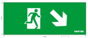 Знак "фигура/стрелка вправо вниз" для аварийно-эвакуационного светильника IP20