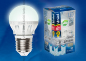 LED-G45-6W/NW/E27/FR ALM01WH Лампа светодиодная. Форма "шар", матовая колба. Материал корпуса алюминий. Цвет свечения белый. Серия Merli. Упаковка пла