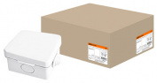 Распаячная коробка ОП 65х65х50мм, крышка,  IP54, 4вх. TDM