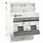 Автоматический выключатель 2P 63А (D) 10kA ВА 47-100 EKF PROxima