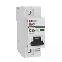  Автоматический выключатель 1P 25А (C) 10kA ВА 47-100 EKF Basic