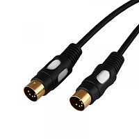  Шнур DIN 5 Pin - DIN 5 Pin, 1,5м, Gold REXANT