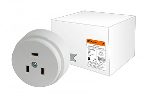  Розетка РШ 32А 250В 2Р+РЕ СУ белая TDM