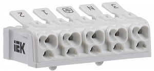  Клемма пружинная соединительная КСПн5-3L+N+PE IEK