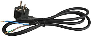  Volsten S-LR2 (Сетевой кабель чёрный ПВС3х1 с угловой евровилкой, 3500Вт, 16А, земля, 1,5 м)
