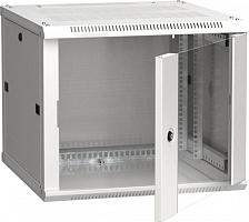  ITK Шкаф LINEA W 9U 600х600мм дверь стекло серый RAL7035