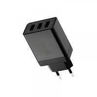  Сетевое зарядное устройство-переходник REXANT 3xUSB адаптер, 30W черное