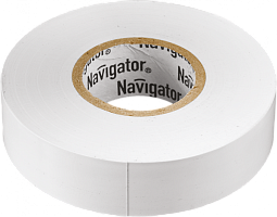  Изолента ПВХ 19мм (рул.20м) бел. NIT-A19-20/WH Navigator 71109