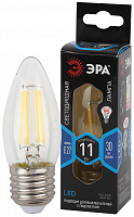  Лампочка светодиодная ЭРА F-LED B35-11W-840-E27 Е27 / Е27 11Вт филамент свеча нейтральный белый свет
