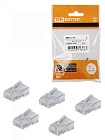  Разъем RJ-45 UTP для кабеля кат. 5Е, 8P8C (5 шт), TDM