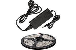  Набор светодиодная лента LS 50СW-60/33-5-AP 60LED 72Вт IP33 6000K холодный белый 5м, адаптер  IN HOME
