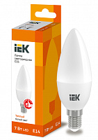  Лампа светодиодная C35 свеча 7Вт 230В 3000К E14 IEK