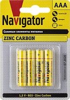  Элемент питания солевой AAA/R03 94 767 NBT-NS-AAA/R03-BP4 (блист.4шт) Navigator 94767