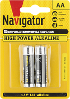  Элемент питания алкалиновый AA/LR6 94 752 NBT-NE-LR6-BP2 (блист.2шт) Navigator 94752