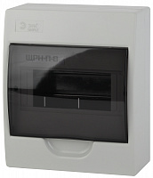  Корпус пластиковый навесной ЭРА SIMPLE ЩРН-П-08 IP41 прозрачная крышка белый