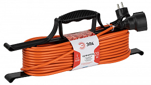  Удлинитель силовой ЭРА UFx-1e-3x1-20m на рамке с заземлением 1 розетка 20м ПВС 3х1мм2