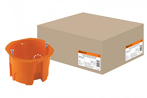  Установочная коробка СП D65х45мм, саморезы, красная, IP20, TDM