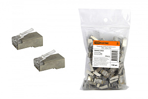  Разъем RJ-45 FTP для кабеля кат. 6, 8P8C (100шт) TDM