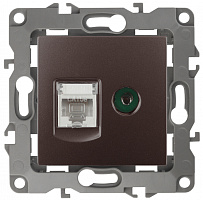  12-3110-13 ЭРА Розетка комбинированная RJ45+TV, IP20, Эра12, бронза (10/100/3200)