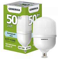  Лампа светодиодная HP 50Вт 230В 6500К E27-E40 GENERICA