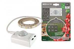  Умная подсветка SMD2835-30LED/m-IP20-5В-2,4Вт-6000К(1 м),датчик движ.и освещ.,акк. Li-Ion1100мАч TDM