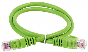  ITK Коммутационный шнур (патч-корд) кат.6 UTP PVC 15м зеленый