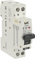  ARMAT Автоматический выключатель дифференциального тока B06S 1P+NP B10 30мА тип AC (18мм) IEK