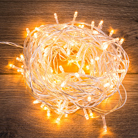  Гирлянда Твинкл Лайт 10 м, прозрачный ПВХ, 80 LED, цвет ТЕПЛЫЙ БЕЛЫЙ