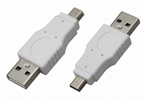  Переходник штекер USB-A (Male)-штекер miniUSB (Male) REXANT
