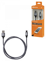  Дата-кабель, ДК 11, USB - USB Type-C, 1 м, тканевая оплетка, серый, TDM