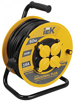  Катушка УК50 4 места IP44 с заземлением с термозащитой 3х1,5мм2 "Industrial plus" 50м IEK