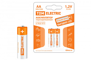  Аккумулятор AA-2500 mAh Ni-MH BP-2 TDM