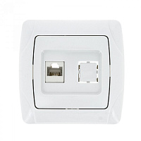  Розетка RJ-45 1-мест. бел. Мадрид EKF PROxima