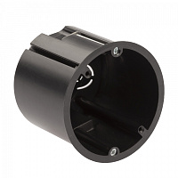  Коробка установочная ЭРА KUP-73-73-m-black черная 73х73мм для полых стен саморезы металлические лапки IP20