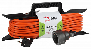  Удлинитель силовой ЭРА UFx-1e-3x1.5-20m на рамке c заземлением 1 розетка 20м ПВС 3x1.5мм2