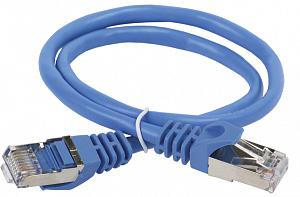  ITK Коммутационный шнур (патч-корд) кат.6 FTP PVC 15м синий